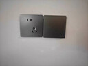 施耐德电气 单联六类电脑插座面板 86型暗装网络网线信息插座 皓呈 薄雾灰色 实拍图