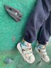 基诺浦男女童宝宝学步鞋 春秋透气幼儿童鞋 时尚百搭儿童机能鞋GW1610 象牙白/水草绿/灰色 30.5 195mm 适合脚长191-200mm 实拍图