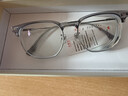 蔡司（ZEISS）镜片近视眼镜框男半框防蓝光辐射可配带散光度数眼睛女钛合金镜架 升级钛材 冰川灰银 配colorein镜片1.67防蓝光 0-1000度 实拍图