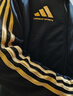 阿迪达斯（adidas）运动套装男秋冬跑步运动套装防风夹克直筒裤两件套 黑金 M 实拍图