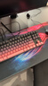惠普（HP）GK200机械键盘有线办公游戏键盘 20种背光灯效 87键电竞键盘鼠标套装电脑外设键鼠 侧刻黑莓粉【青轴】白光 实拍图