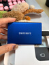 三星（SAMSUNG） 1TB Type-c USB 3.2 移动固态硬盘（PSSD） T7 蓝色 NVMe传输速度1050MB/s 手机直连笔记本外接 实拍图