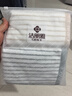 洁丽雅（Grace）毛巾家纺 经典条纹系列新疆棉洗脸强吸水面巾二条装 兰/棕 实拍图