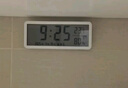 大屏数字时钟电子钟表摆台式可挂墙磁吸冰箱贴客厅厨房摆件温湿度 【无磁吸】白色 实拍图