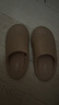 优调棉拖鞋女高级感轻奢居家保暖地板静音防滑皮拖鞋男冬 奶茶色38-39 实拍图
