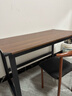 馨美凯电脑桌台式家用简易书桌办公桌简约现代工作台租房卧室学习写字桌 【单桌1.6cm厚桌面】黑架+深胡桃 长120cm*宽60cm*高74cm 实拍图