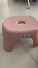椅子奶油风家用小凳子加厚塑料凳可叠放耐用儿童凳学生寝室矮凳 樱花粉1个 实拍图