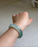 冰种晴水飘花翡翠手镯缅甸玻璃种翡翠处理玉石圆条玉镯子女贵妃镯 60尺寸带礼盒 实拍图