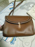 酷奇袋鼠头层牛皮包包女2023七夕真皮斜挎包女百搭ins小方包潮流小单肩包 咖啡色 实拍图