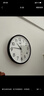 康巴丝（Compas）挂钟客厅 简约静音客厅石英钟表挂墙时钟 c2866 黑色 30.5cm直径 实拍图