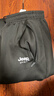 JEEP SPIRIT吉普运动裤男秋冬季休闲中青年纯色冬款宽松 黑色直筒加绒 2XL 实拍图