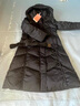 艾莱依气质收腰羽绒服女长款可脱卸连帽时尚加厚保暖大衣 炭黑M 实拍图