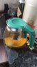 茶吧机饮水机玻璃电热水壶茶壶茶台电茶炉保温壶单壶带滤网耐高温茶具大容量水壶泡茶壶茶水分离 绿色半把款式 实拍图