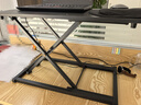 全品屋升降电脑桌站立办公书桌显示器升降支架台式工作台桌 【七档手动升降】-曜石黑 健康办公 实拍图