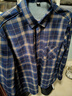 立蒙冬季男士保暖衬衫加绒加厚长袖格子衬衣中年爸爸装 316蓝灰格4XL 实拍图