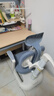 读书郎儿童学习书桌椅套装多功能可升降中小学生桌椅子写字家用课桌 1米楹木桌+加高书架+追背椅 蓝 晒单实拍图