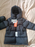 保姆鹅  【风墙】儿童羽绒服宝宝中长款护脸加厚外套保暖童装[NG2664] 炭黑 120 实拍图