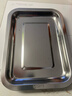 百畅  食品级304不锈钢托盘长方形盘子家用方盘餐盘烤鱼铁盘子蒸盘 升级款304浅方盘20*2*27cm 实拍图