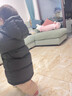 保姆鹅  【风墙】儿童羽绒服宝宝中长款护脸加厚外套保暖童装[NG2664] 炭黑 100 实拍图