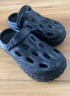 Chokichoki洞洞鞋女夏男外穿沙滩凉鞋防滑厚包头护士凉拖鞋增高踩屎感婚纱鞋 黑色 【男款】 40-41 (260mm) 实拍图