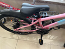 凤凰山地自行车男女变速山地车碟刹青少年儿童自行车学生单车 星际 蓝粉【变速+辐条轮】 22寸【适合130-170cm】 实拍图