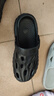 Chokichoki洞洞鞋女夏男外穿沙滩凉鞋防滑厚包头护士凉拖鞋增高踩屎感婚纱鞋 黑色 【男款】 40-41 (260mm) 实拍图