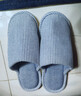 merdor日式棉拖鞋女秋冬季室内冬天情侣保暖地板拖鞋男士居家用防滑软底 蓝色 40-41 实拍图