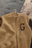 GAP男女装2025秋季新款大G字母仿羊羔绒宽松夹克开衫卫衣 卡其色 S (165/88A)亚洲尺码【偏大,建议拍小一码】 实拍图