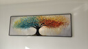 墨派（Mopai）手绘油画客厅装饰画肌理画沙发背景墙挂画奶油风横幅抽象大气壁画 金树招财 210x70cm手绘油画 实拍图