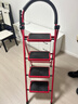 忆琳居梯子家用安全人字梯折叠梯伸缩多功能楼梯便捷扶梯加厚红色四步 实拍图