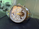 冠琴（GUANQIN）手表男机械表全自动镂空飞轮瑞士品质防水夜光皮带男士双日历手表 名匠-间金白面 实拍图