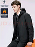 与狼共舞【加绒防风】连帽夹克男可拆卸帽2025秋冬新款男士休闲外套1025 黑色001-加绒 L (175) 实拍图