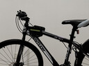 EG7山地自行车成人学生变速越野单车双减震赛车26寸青少年男女 辐条【加厚防滑轮-更安全】黑白 27.5寸21速【适合：175-190CM】 实拍图