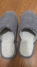 果洛菲（GUOLUOFEI）日式棉麻拖鞋女春秋居家室内木地板情侣棉拖鞋男四季藏青 44-45 实拍图