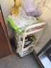 喻品小推车置物架厨房卧室落地多层零食婴儿用品收纳架宿舍ZW52三层米 实拍图