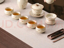 不拙茶具整套功夫茶具套装家庭用客厅高档青花瓷汝窑盖碗9入泡茶套装 实拍图