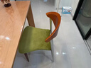 全今中古餐椅实木靠背椅子高级感设计师原创复古侘寂风家用大C餐桌椅 复古绿丝绒坐垫-中古加厚实木靠背 质保5年 店长推荐 实拍图