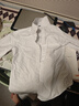 凡客诚品（VANCL）长袖衬衫男全棉领尖扣牛津纺商务休闲经典舒适衬衫 白色 S 实拍图
