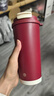 京东京造 保温杯 双饮口咖啡杯【陶瓷内胆-316不锈钢】 红色500ml 实拍图