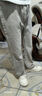 7家优品 微喇牛仔裤男士秋冬季款美式高街休闲弯刀直筒加绒修身长裤子男 DF-A999烟灰色 L 实拍图