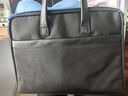 得力（deli）【超级爆款】加厚立体办公手提袋/会议包/事务包/文件包/商务拉链袋电脑公文包男 大容量黑色BG666 实拍图