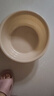 京东物流 加厚塑料洗脸盆家用洗衣服盆小面盆学生洗脚盆洗菜泡脚 米色 大号1个（29cm） 实拍图