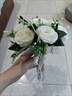 立始新婚领证手捧花新娘结婚高级感仿真干花球婚纱照婚礼当天永生花 球形森系蕾丝手捧花 24*31cm 实拍图