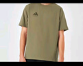 阿迪达斯（adidas）T恤男夏季运动透气轻薄宽松棉短袖 橄榄绿/绿棕 L 实拍图