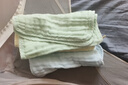 全棉时代婴儿口水巾儿童水洗纱布面巾洗脸小毛巾 礼盒3条装 黄蓝绿25×50cm 实拍图