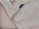 taoqibaby儿童浴巾斗篷男女孩可穿式新生婴儿带帽浴袍洗澡吸水速干宝宝裹巾 粉色兔子【7A级抗菌】A类加厚款 120*80cm 实拍图