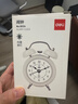 得力（deli）儿童节迷你复古机械闹钟低噪夜光卧室床头闹钟儿童 学生启蒙闹钟 白色9024开学开学季新年礼物 实拍图