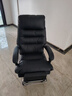 顾全老板椅可躺办公椅真皮家用工学椅午休转椅电脑椅子C533黑皮 实拍图