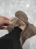 达芙妮雪地靴女冬季加绒加厚保暖短靴东北大棉鞋子 4023608085 棕色 37  实拍图