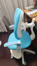 读书郎儿童学习椅中小学生写作业写字椅子家用可升降椅调节背座椅 升降脚踏+动态追背+双背旋转蓝 实拍图